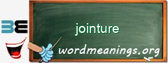 WordMeaning blackboard for jointure